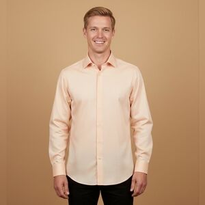 $85 Calvin Klein Mens STEEL Regular-Fit Non-Iron Stretch Shirt